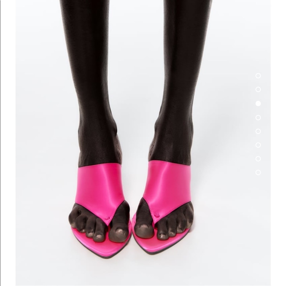 NWT Zara SATIN EFFECT HIGH HEEL SANDALS